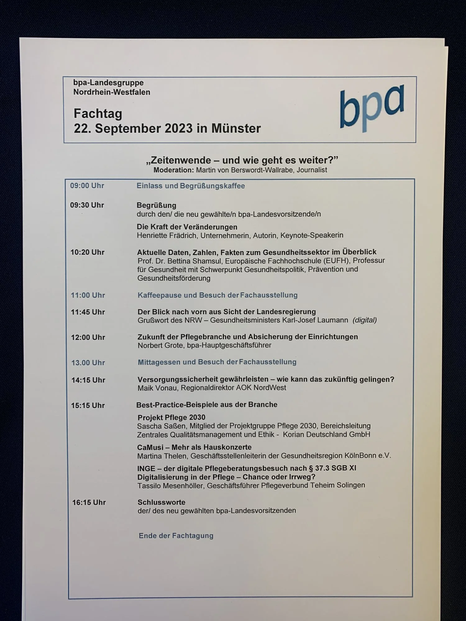 bpa-Fachtagung Münster 2023 · Henriette Frädrich auf der Bühne