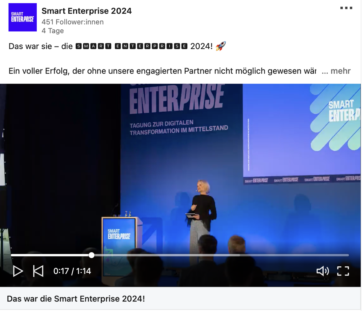 Henriette Frädrich im LinkedIn-Recap zur Smart Enterprise Tagung des DFKI — Austausch über KI und digitale Transformation
