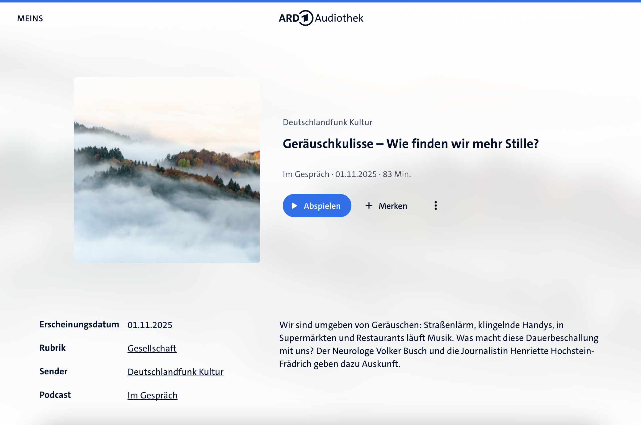 Henriette Hochstein-Frädrich Deutschlandfunk Kultur "Im Gespräch"